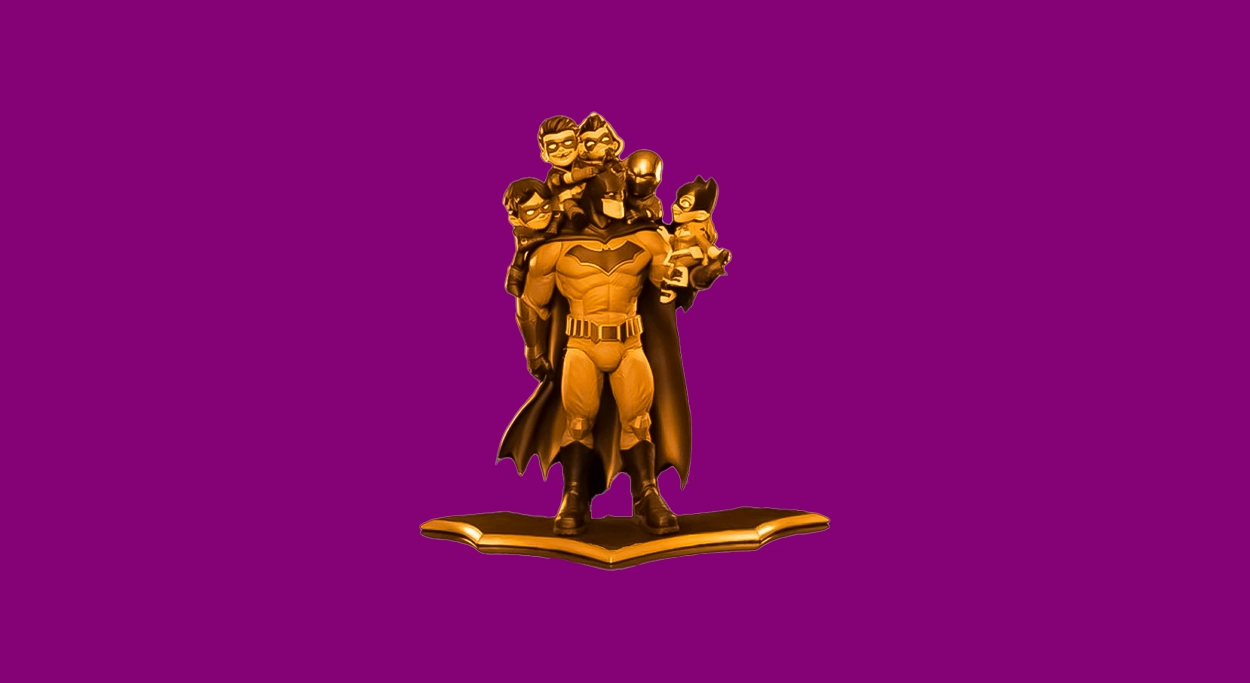 فایل پرینت سه‌بعدی فیگور اختصاصی «بت‌فمیلی» (Bat-Family 3D Model STL) – حماسه‌ی اتحاد در گاتهام